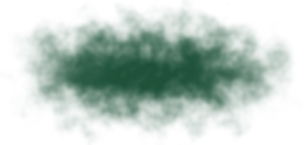 green mist is in background